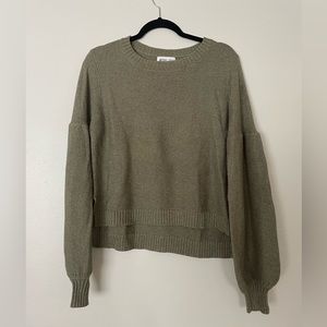 NWT Balloon Sleeve Knit Green Sweater